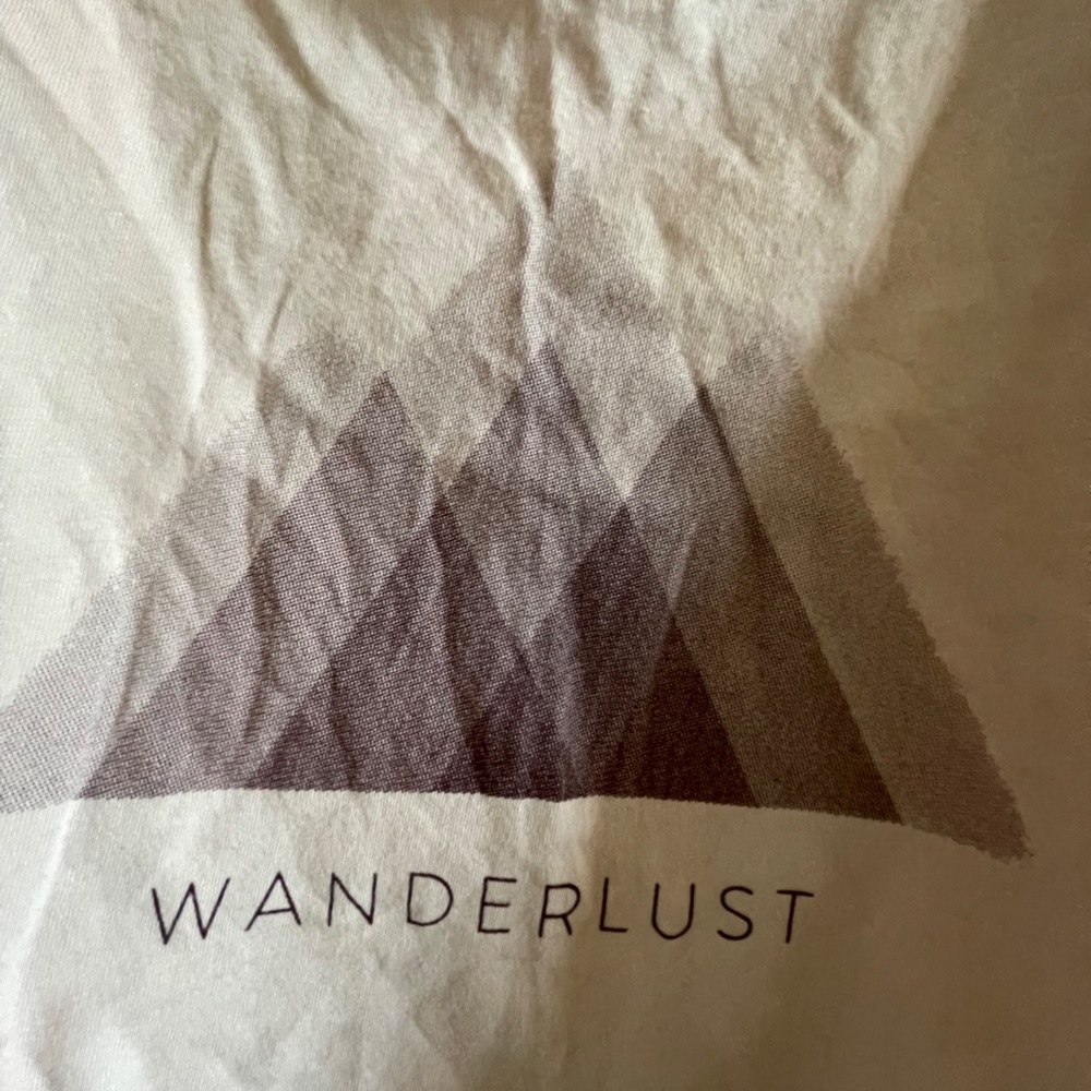 Crop cotton "wanderlust" graphic tank